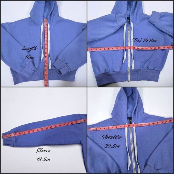 Forever 21 Zip-up cropped Hoodie(I007)-Size S for Women - Picture 8 of 9